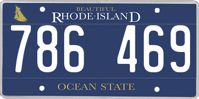 RI license plate 786469