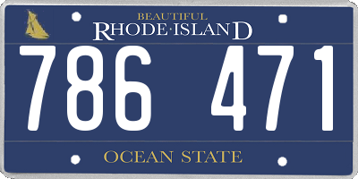 RI license plate 786471