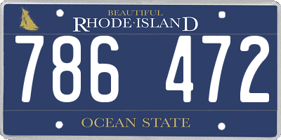 RI license plate 786472