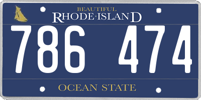 RI license plate 786474