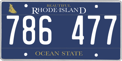RI license plate 786477