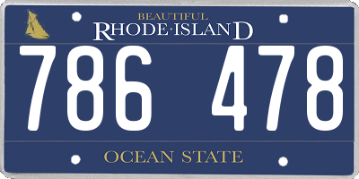RI license plate 786478