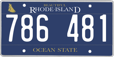 RI license plate 786481