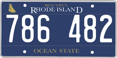 RI license plate 786482