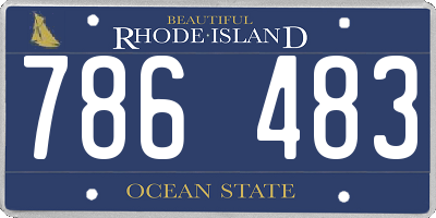 RI license plate 786483