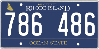 RI license plate 786486