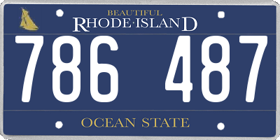 RI license plate 786487