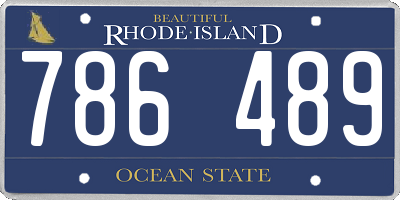 RI license plate 786489