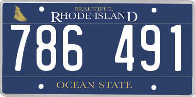 RI license plate 786491