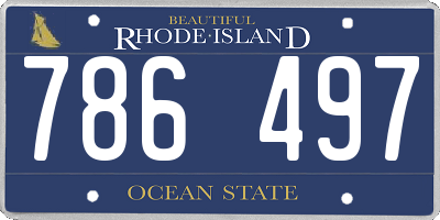 RI license plate 786497