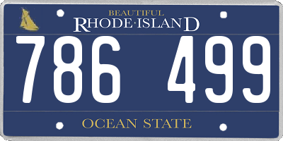 RI license plate 786499