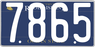 RI license plate 7865
