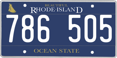 RI license plate 786505