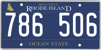 RI license plate 786506