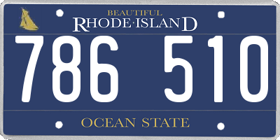 RI license plate 786510