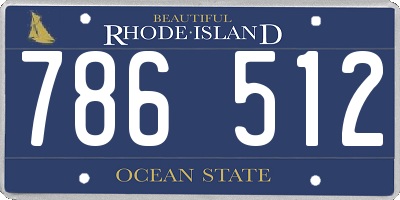 RI license plate 786512