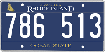 RI license plate 786513