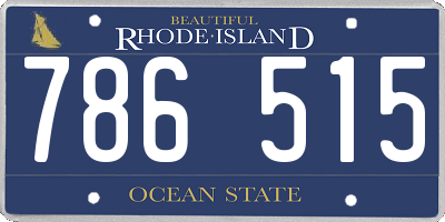 RI license plate 786515