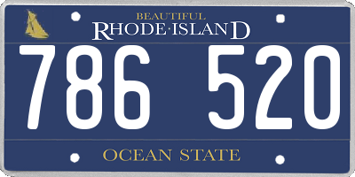 RI license plate 786520