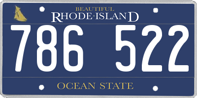 RI license plate 786522