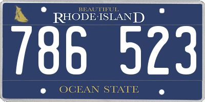 RI license plate 786523