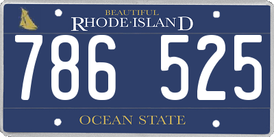 RI license plate 786525