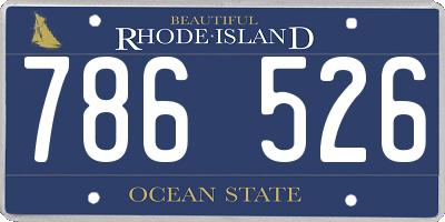 RI license plate 786526