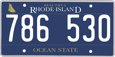 RI license plate 786530