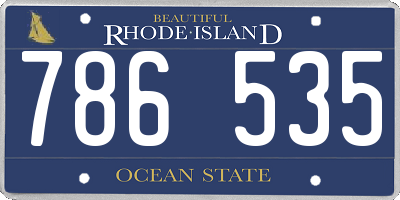 RI license plate 786535