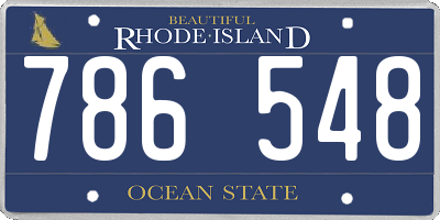RI license plate 786548