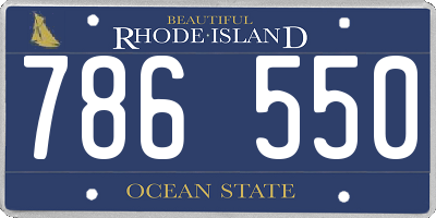 RI license plate 786550