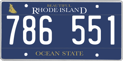 RI license plate 786551
