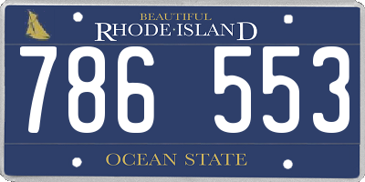 RI license plate 786553