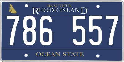 RI license plate 786557