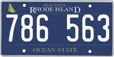 RI license plate 786563