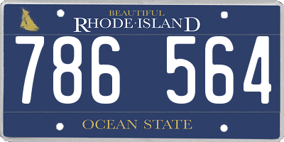 RI license plate 786564