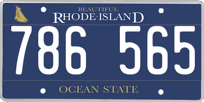 RI license plate 786565