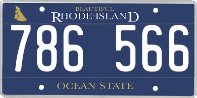 RI license plate 786566