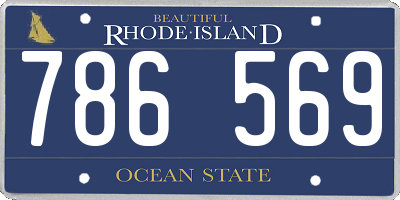 RI license plate 786569