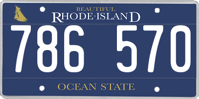 RI license plate 786570