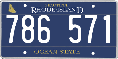 RI license plate 786571