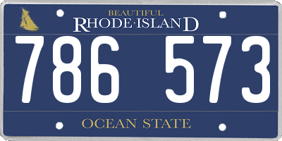 RI license plate 786573