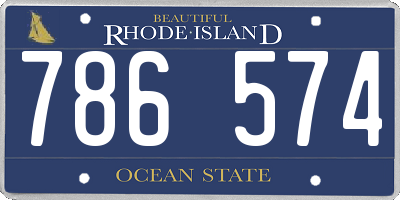 RI license plate 786574