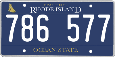 RI license plate 786577