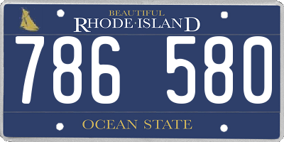 RI license plate 786580