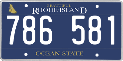 RI license plate 786581