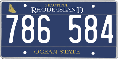 RI license plate 786584