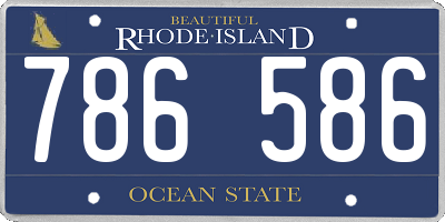 RI license plate 786586