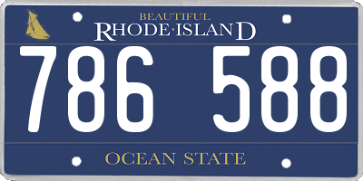 RI license plate 786588