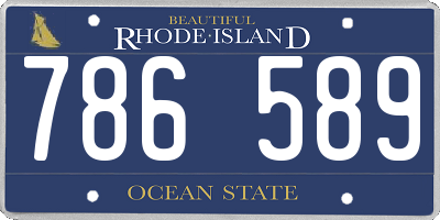 RI license plate 786589